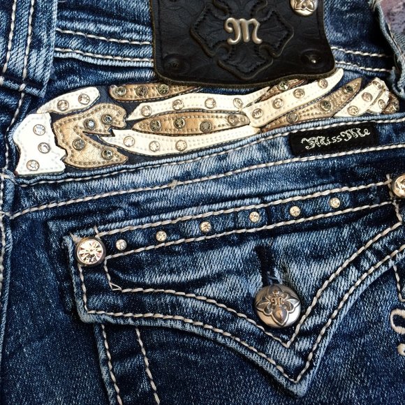 Miss Me Womens Skinny Jeans Sz 26 X 27 Light Distressed Low Rise JP5011S7 - Picture 7 of 13